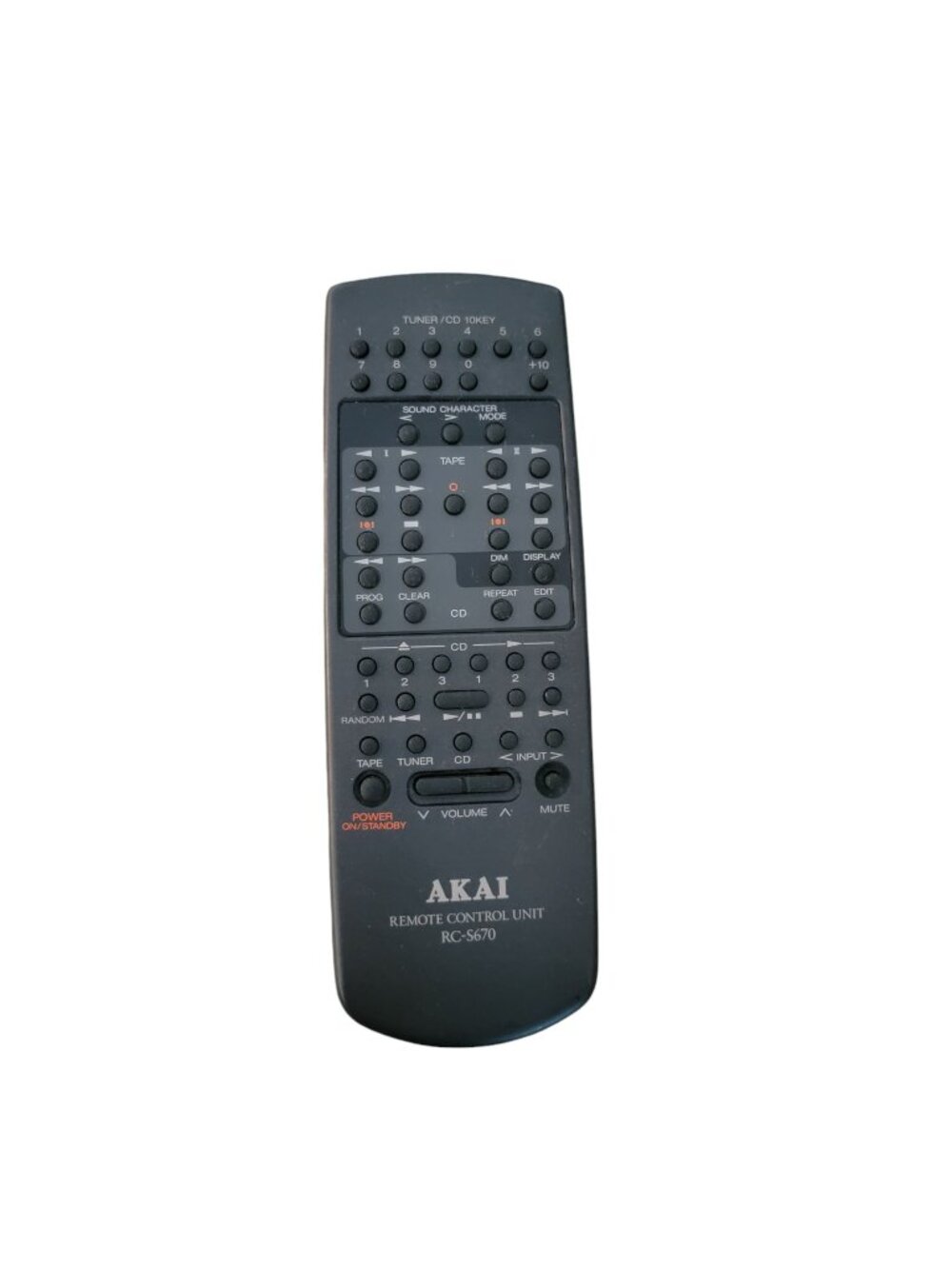 Genuine Akai Audio System Remote Control RC-S670 Tested and Works